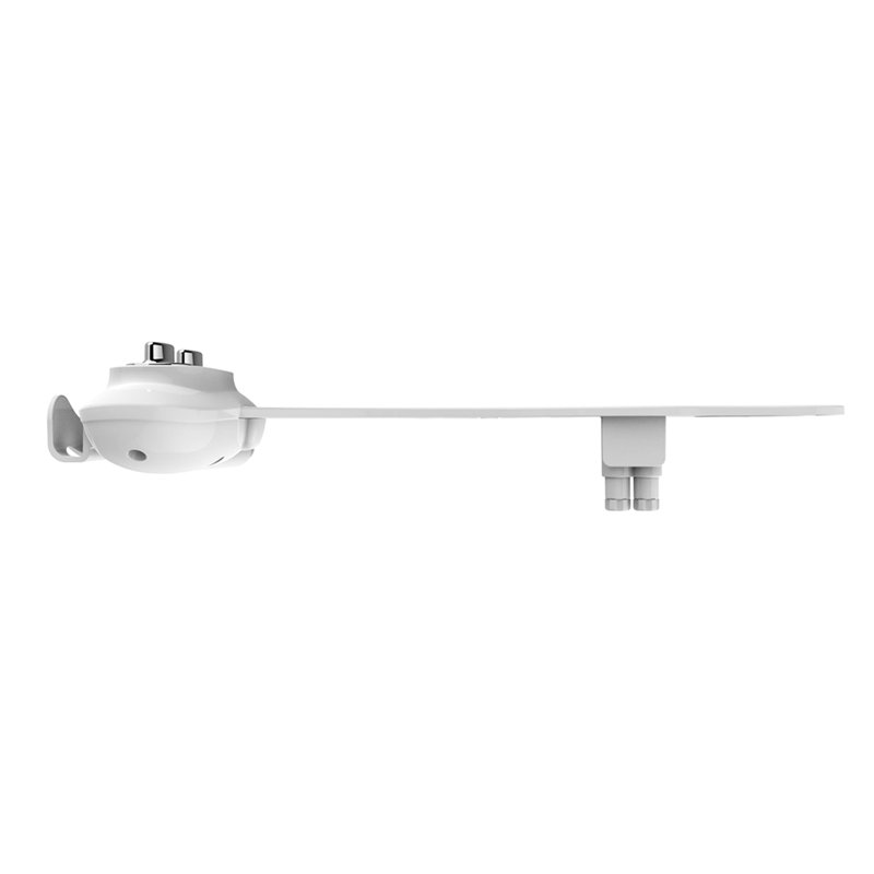 Toilet Bidet Offering Dual Nozzle Front Feminine And Rear Wash, Knob Controls, Phone Holder, White, Plastic, 1.55 Lb Product Weight