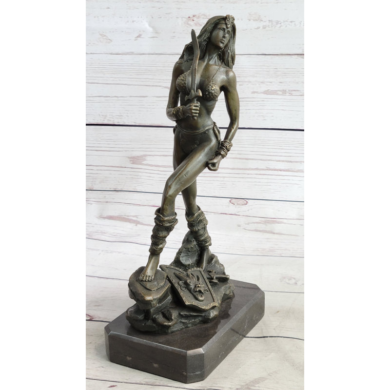 Teisa Xena Warrior Princess Fantasy Warrior Girl In Bikini Bronze Sculpture Statue Art