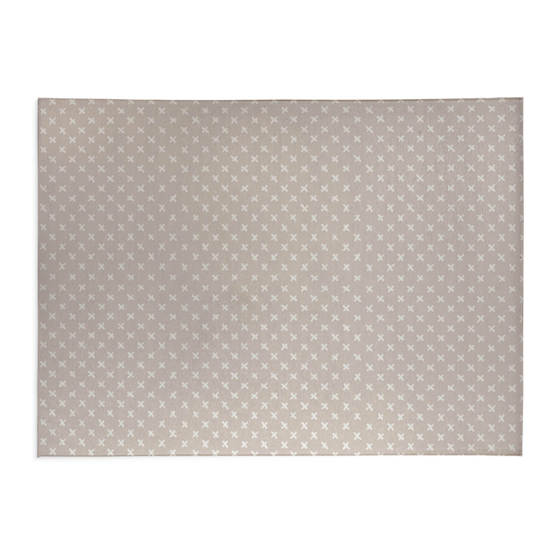 Tapis de bureau léger Criss Cross, L 3 pi x L 2 pi, Taupe