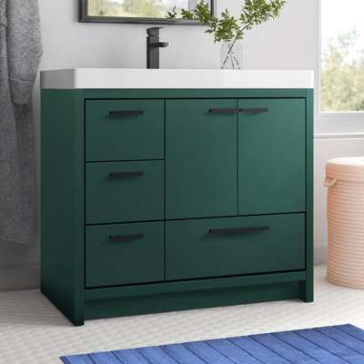 Southmead 36'' Single Bathroom Vanity with Resin Top