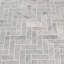 Carrara Marble Mosaic Backsplash Tile  Herringbone Honed