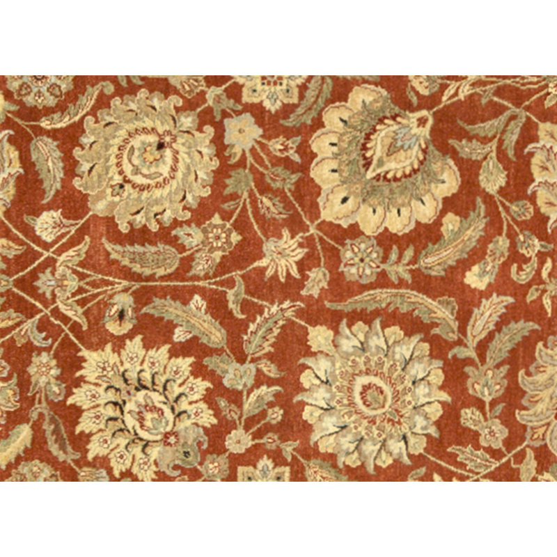 Tapis rouille et ivoire noué à la main de haute qualité