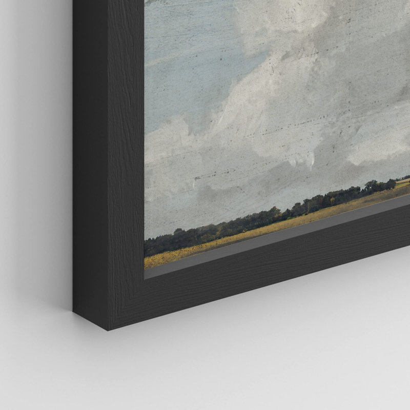 «Pastel Storm Cloud Landscape» sur papier, Noir, H 11 po x l 14 po