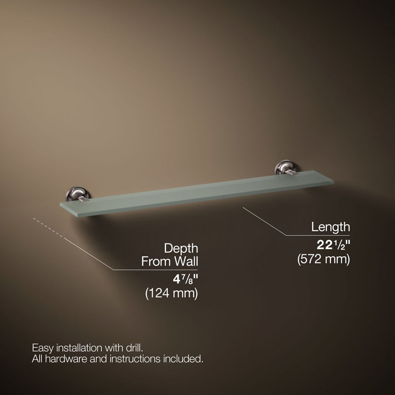 Purist® Recessed Wall SHelf, Silver