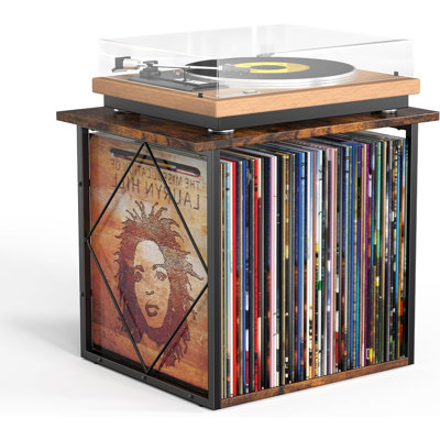 Record Storage Holder for 70-100 Lps, Vinyl Records Holder for Display Albums, Vinyl Record Shelf Crate Organizer, Display Frame for Albums, Magazine, Book