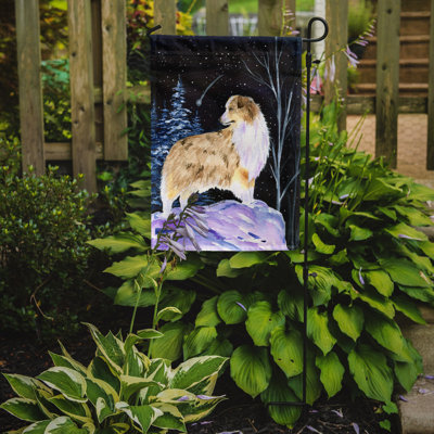 Drapeau de jardin 2 côtés starry night australian berger