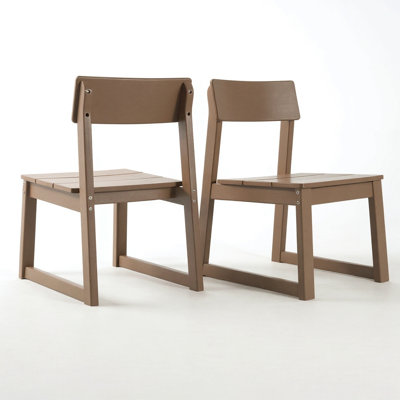 Ensemble de 2 chaises d'extérieur et de jardin Hdpe
