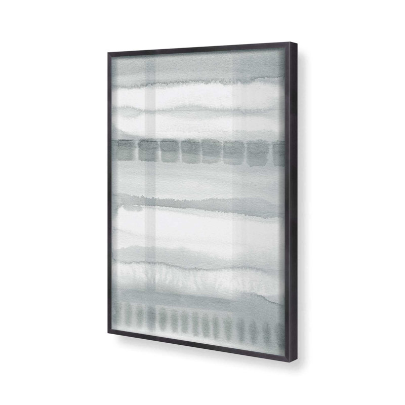 Soft Gradient Stripes II Print, 15.25" H x 12.25" W, Weathered Zinc