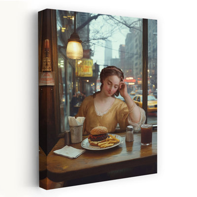Contemporary Art Retro Romantic Surreal Portrait Art