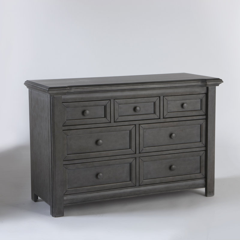 Avah 7 Drawer Double Dresser, Granite