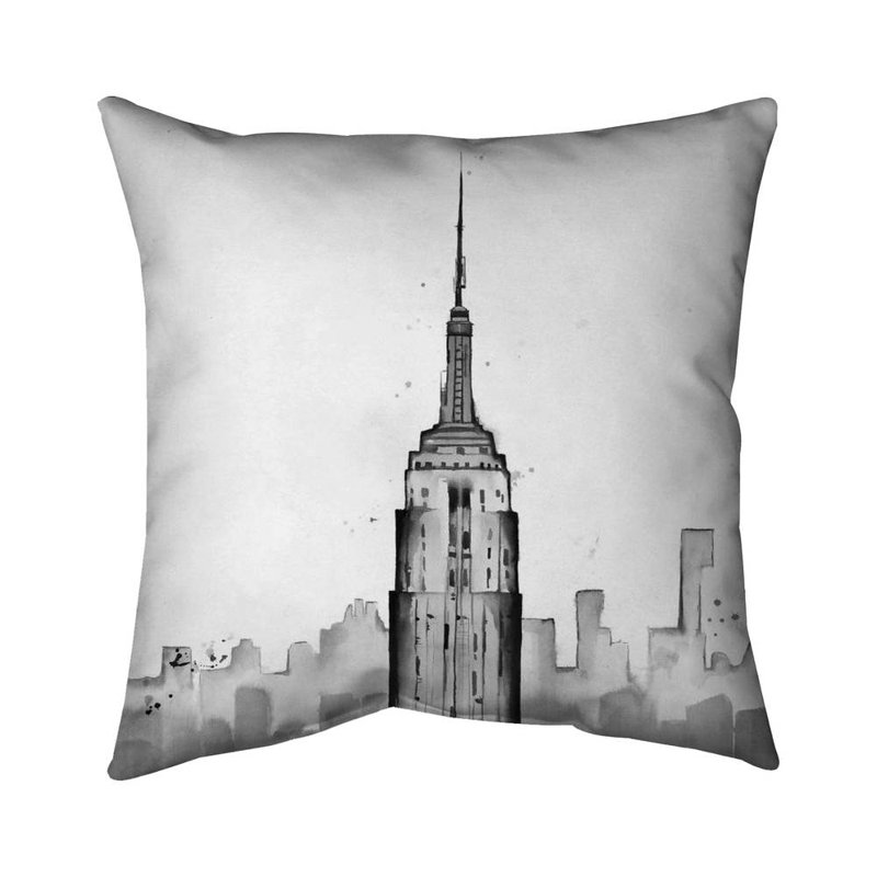 Empire State Building Throw Pillow - Industrial Home Decor