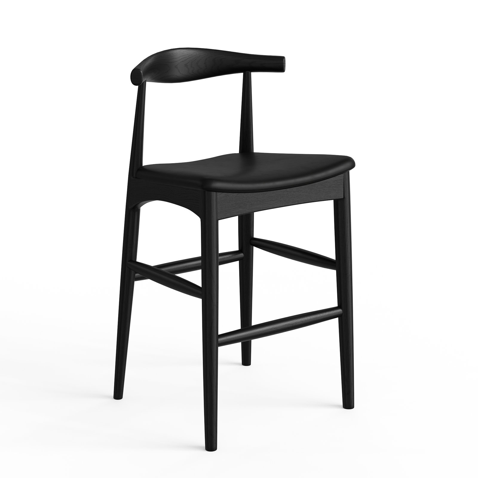 Ardo Bar and Counter Stool, Bar Stool (28.50" Seat Height), Black