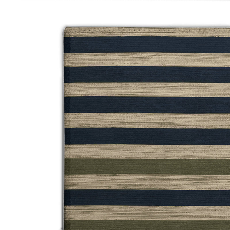 Tapis intérieur / extérieur brun HorizontalStripes, Rectangulaire 2 pi x 3 pi