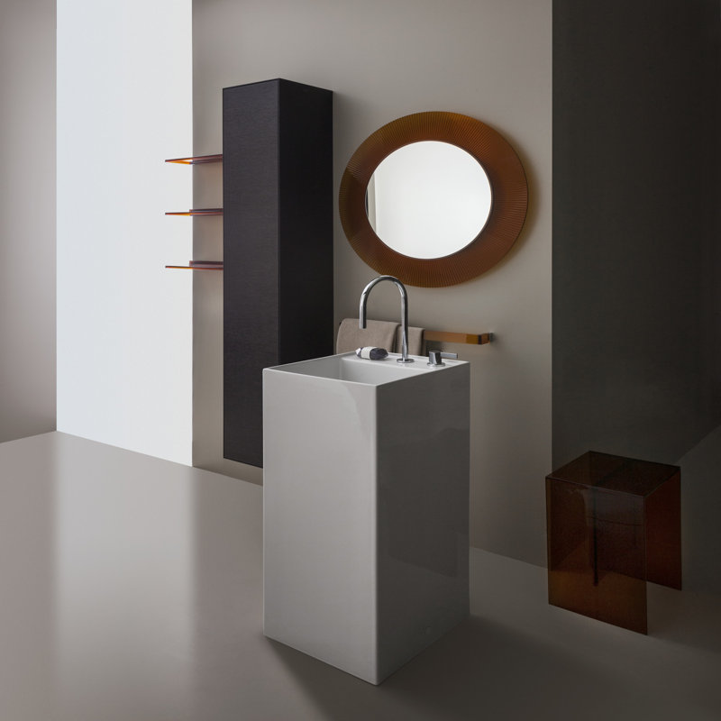Kartell Flat Wall Mirror, Crystal Transparent