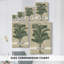 Toile de jute avec toile de jute Palm Silhouette III-108969605