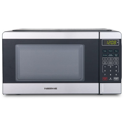 Farberware 0.7 Cu. Ft Compact Microwave Oven, 700w, Stainless Steel