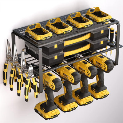 3-Tier 4-Slot Wall-Mounted Tool Rack