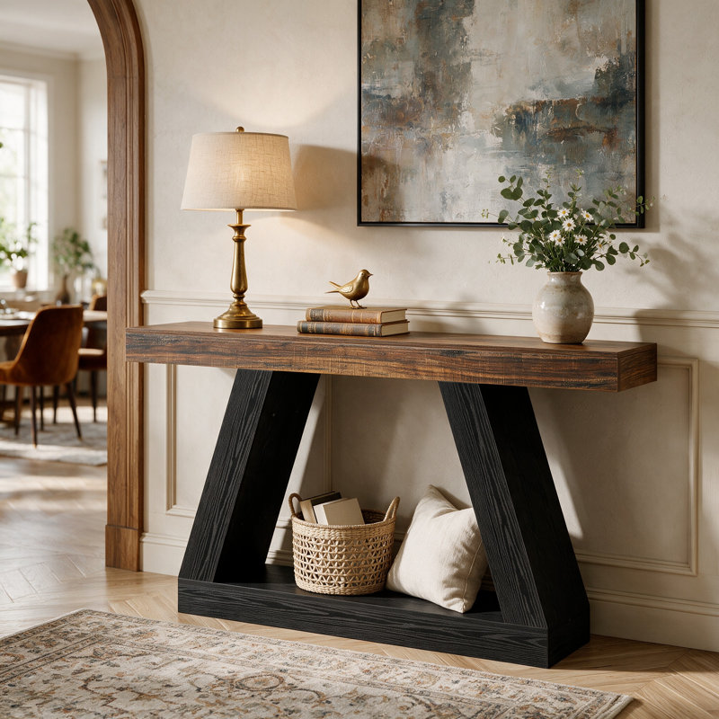 Console de 55,12 po, Brun / Noir