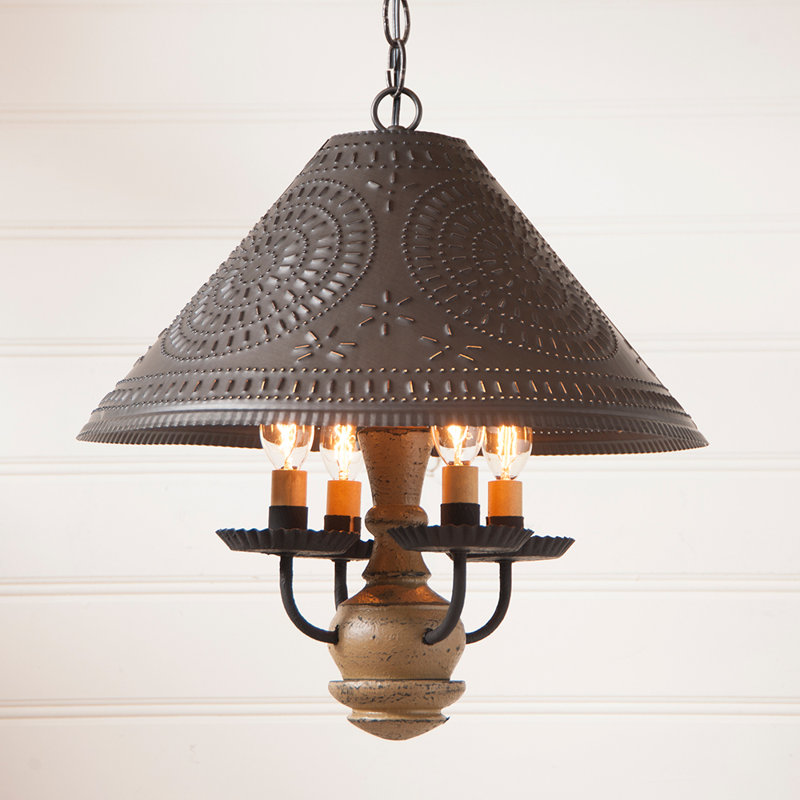 Wilberforce 4 - Light Dimmable Chandelier, Pearwood
