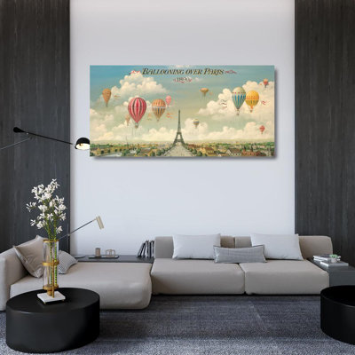 Montgolfière au-dessus de Paris