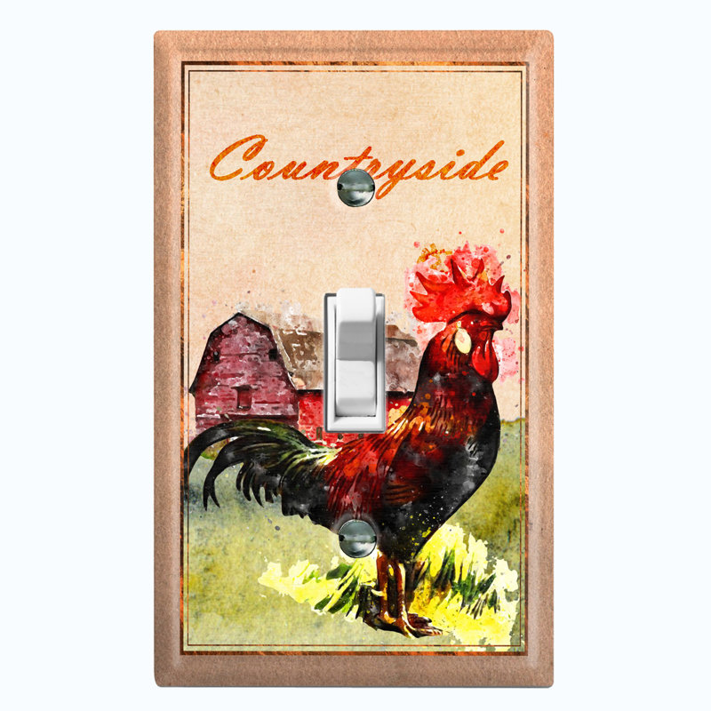Patterned 1 - Gang Toggle Light Switch Standard Wall Plate