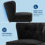 Chaise d'appoint moderne à oreilles, chaises d'appoint rembourrées capitonnées-133706370