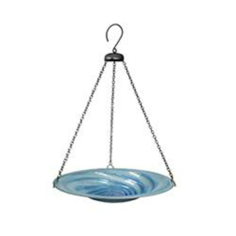 Glass Single Tier Birdbath