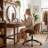 Upholstered Office Chair Adjustable Height Desk & Task Chair With Bentwood Faux Leather Swivel Chair With Metal Frame-2042936763