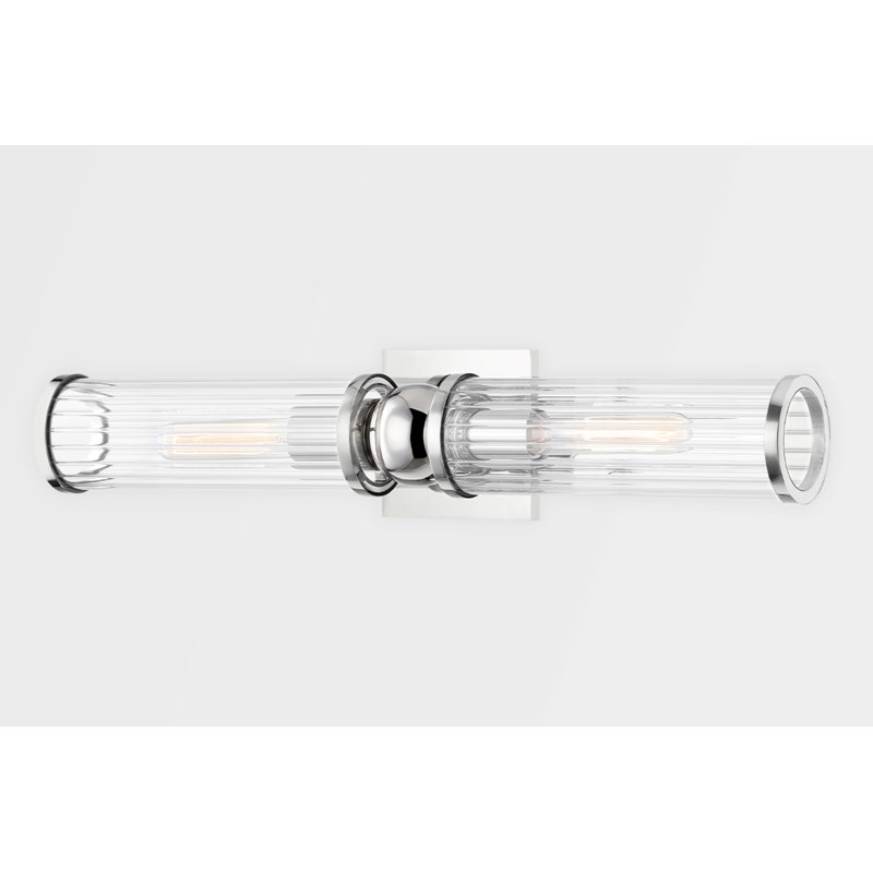 Malone 2 Light Wall Sconce, Polished Nickel
