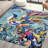 Featuring a Botanical Pattern, this Hand-Printed Soft Pile Rug Enhances Any Interior with Its Unique Artistic Style and Cozy Texture-444195810
