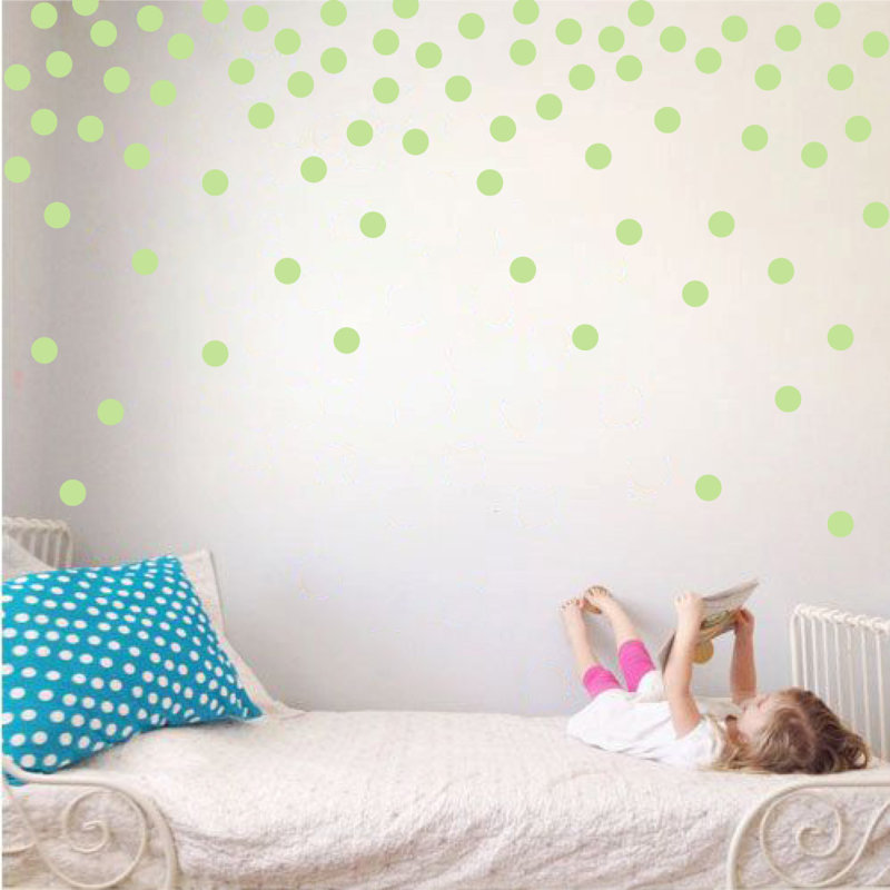 Adhésif décoratif à pois, Tarte à la lime, H 24 po x l 39 po x P 0,01 po