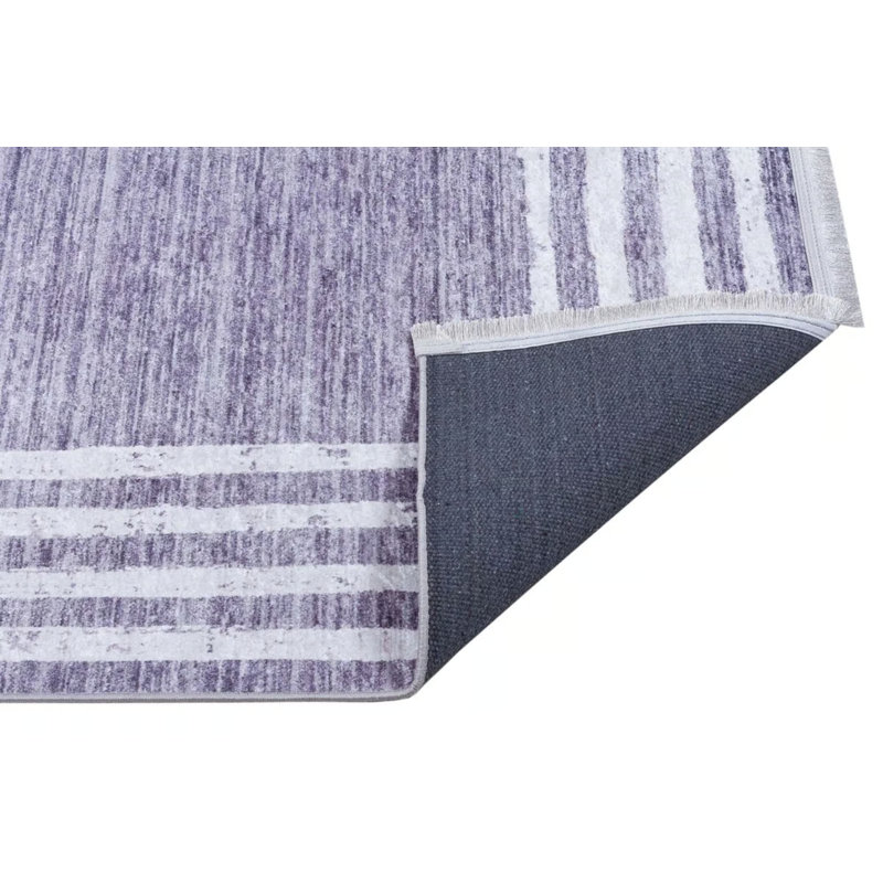 Tapis gris lavable Fredonia, Tapis de couloir 3 pi 3 po x 9 pi 10 po