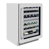 ZLINE 24" Touchstone Dual Zone Wine Cooler With Black Stainless Steel Glass Door