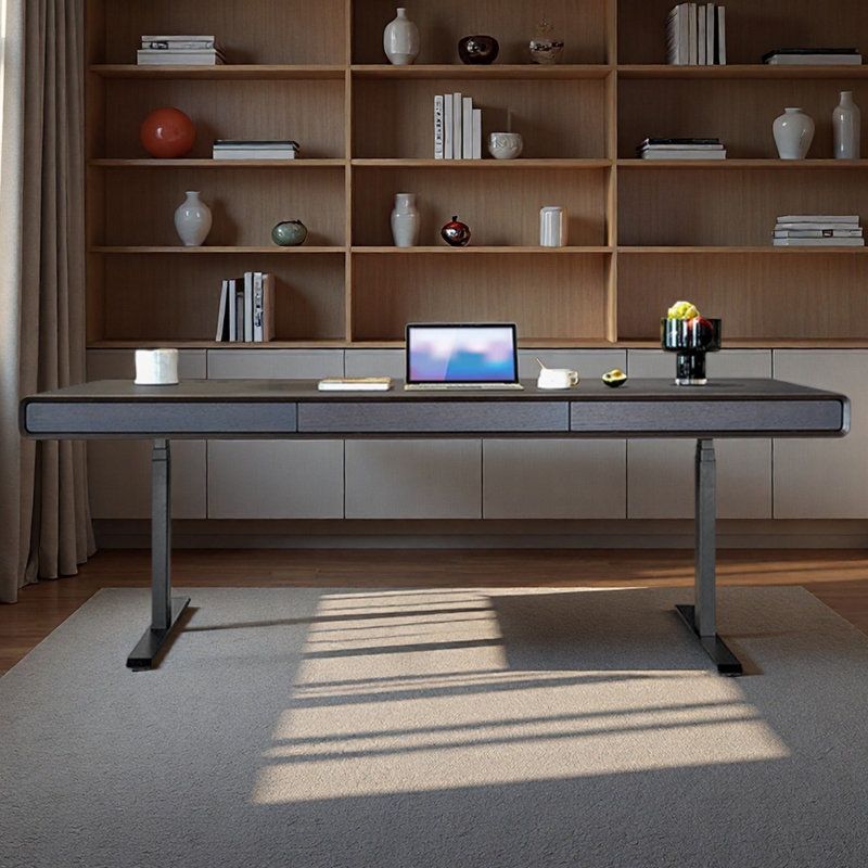Bureau à hauteur réglable pour une utilisation simple dans un bureau ou un bureau, H 53,94 po x l 86,61 po x P 33,46 po