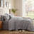 Bedsure King Pintuck Bed-in-a-Bag- Gray Pinch Pleat Comforter with Sheets, Pillowcases & Shams-101518290-103425112