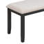 Table de salle à manger de style moderne 6 pièces avec 4 chaises et 1 banc, table avec placages marbrés et pieds de table en forme de V TREXM