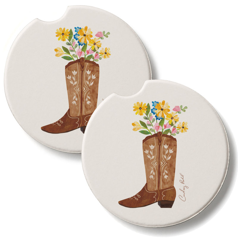 Ensemble de 2 sous-verres Western Cowgirl