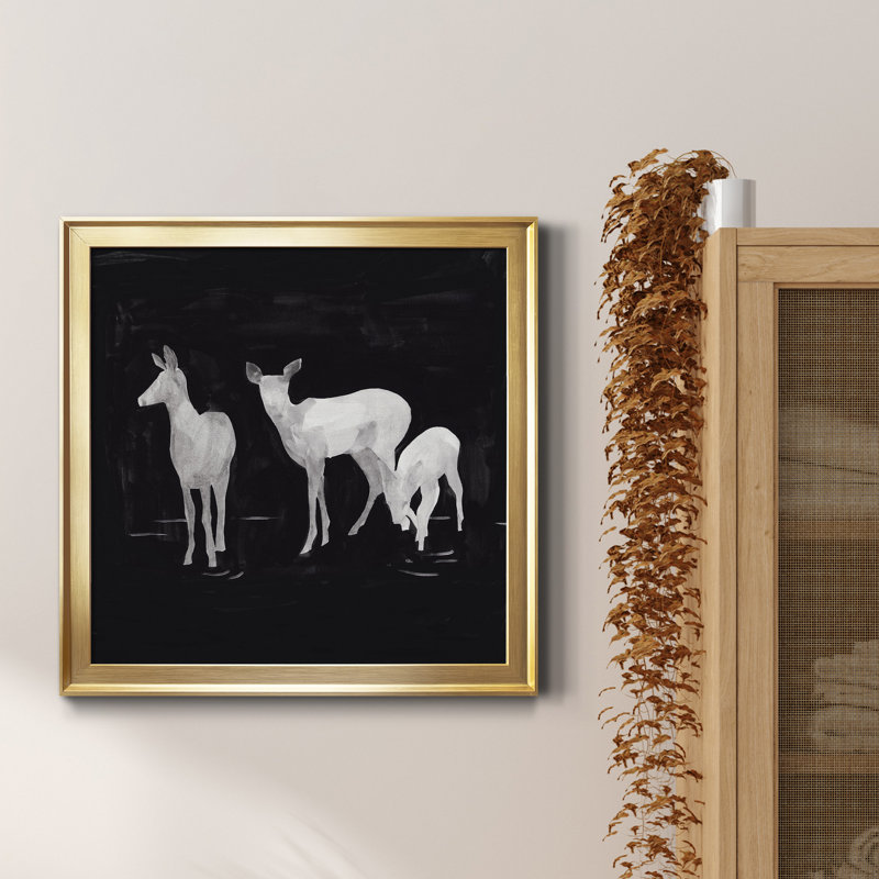 Impression sophistiquée sur toile Whitetail II, Cadre doré, H 17,5 po x l 17,5 po x P 1,5 po