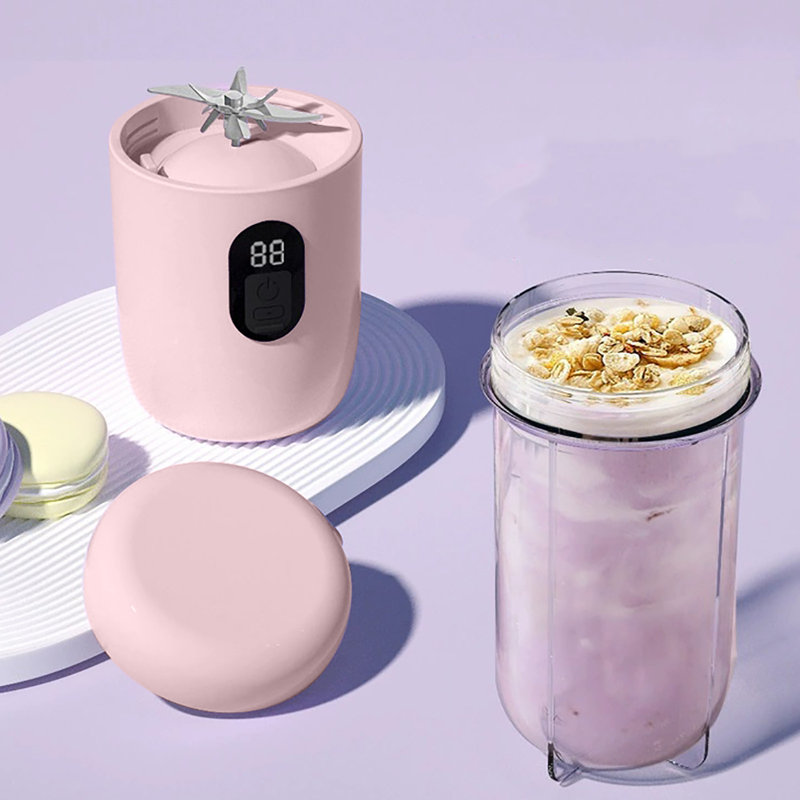 Juicing Cup  High-end Household Juicer  USB Charging Portable Juicer  Outdoor Multifunctional Portable Cup, Pink