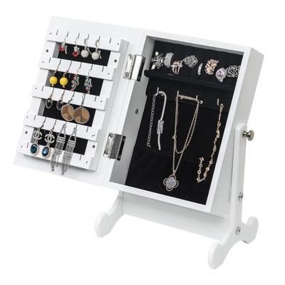 Armoire pour bijoux avec miroir autoportante Hulse