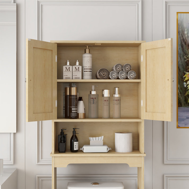 Armoire de rangement au-dessus de la toilette