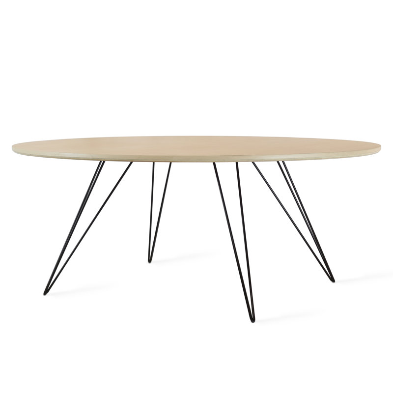 Williams Single Coffee Table, Black, 18" H x 46" W x 40" D, Maple
