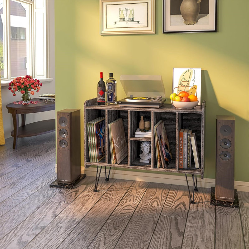 67.3cm H Media Shelves, Grey