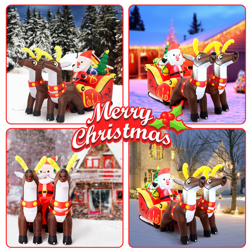 Décoration de Noël gonflable de Noël pour père Noël 8 pi