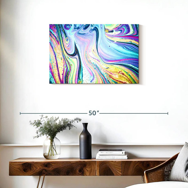 Avery Colorful Abstract Acrylic, 20" H x 30" W