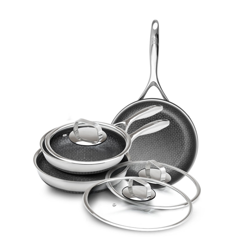Livwell DiamonDclad 6-Piece Stainless Steel Non-Stick Hybrid Cookware Set