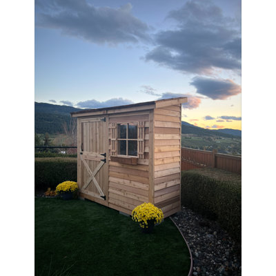 Bayside Western Red Cedar Wood Lean-To Storage Shed