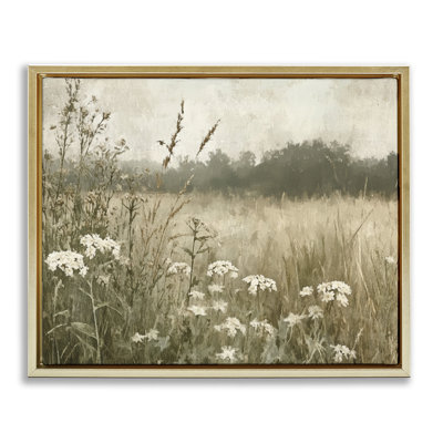 Bouquet de marguerites dans un cadre flottant de prairie, design par Petal Prints Design