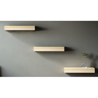  Tablettes flottantes en peuplier