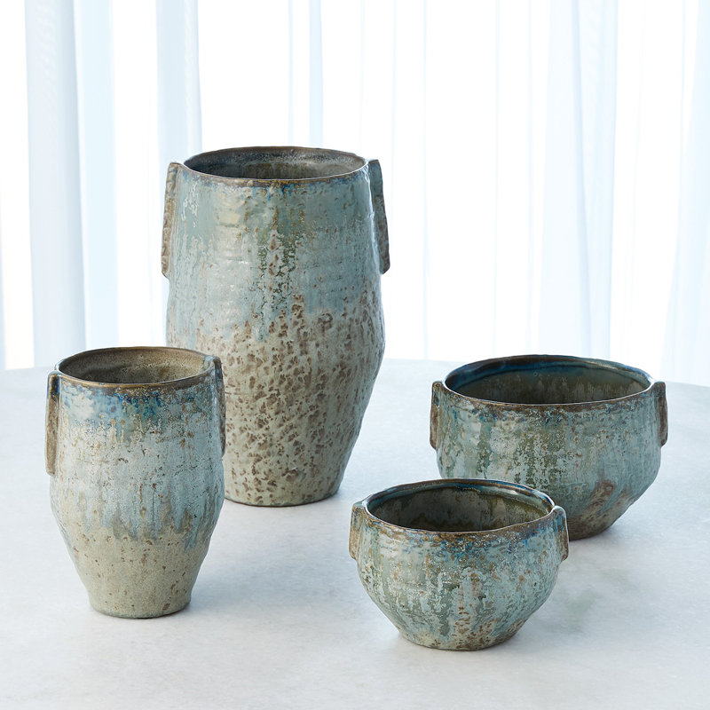 Ceramic Table Vase, 7.25" H x 5.5" W x 5" D